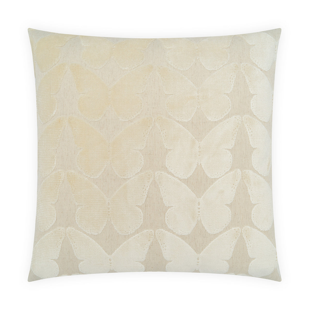D.V. KAP HOME   24" x 24" Flutterby Pillow - Ivory     - 4530-I-2424