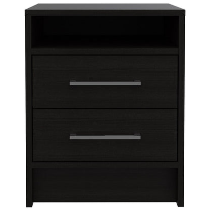 20" Wood Two Drawer Nightstand