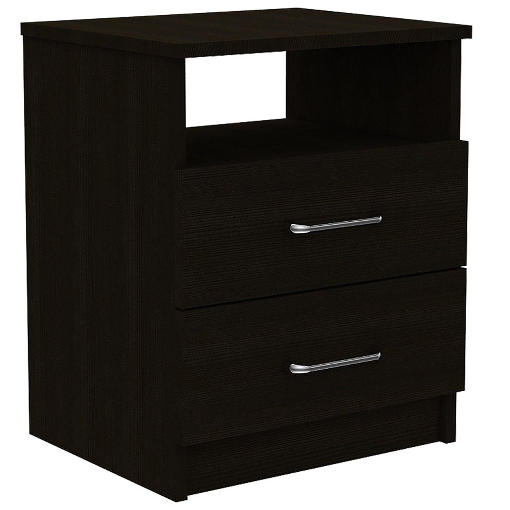 20" Wood Two Drawer Nightstand
