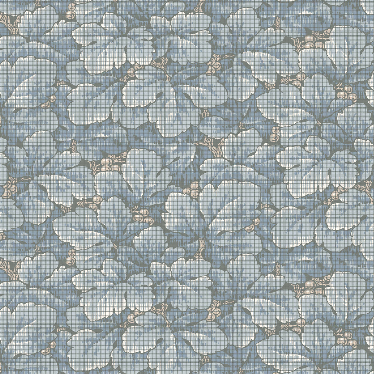 SCHUMACHER WALLCOVERING  BORASTAPETER WALDEMAR   BLUE   - 4545