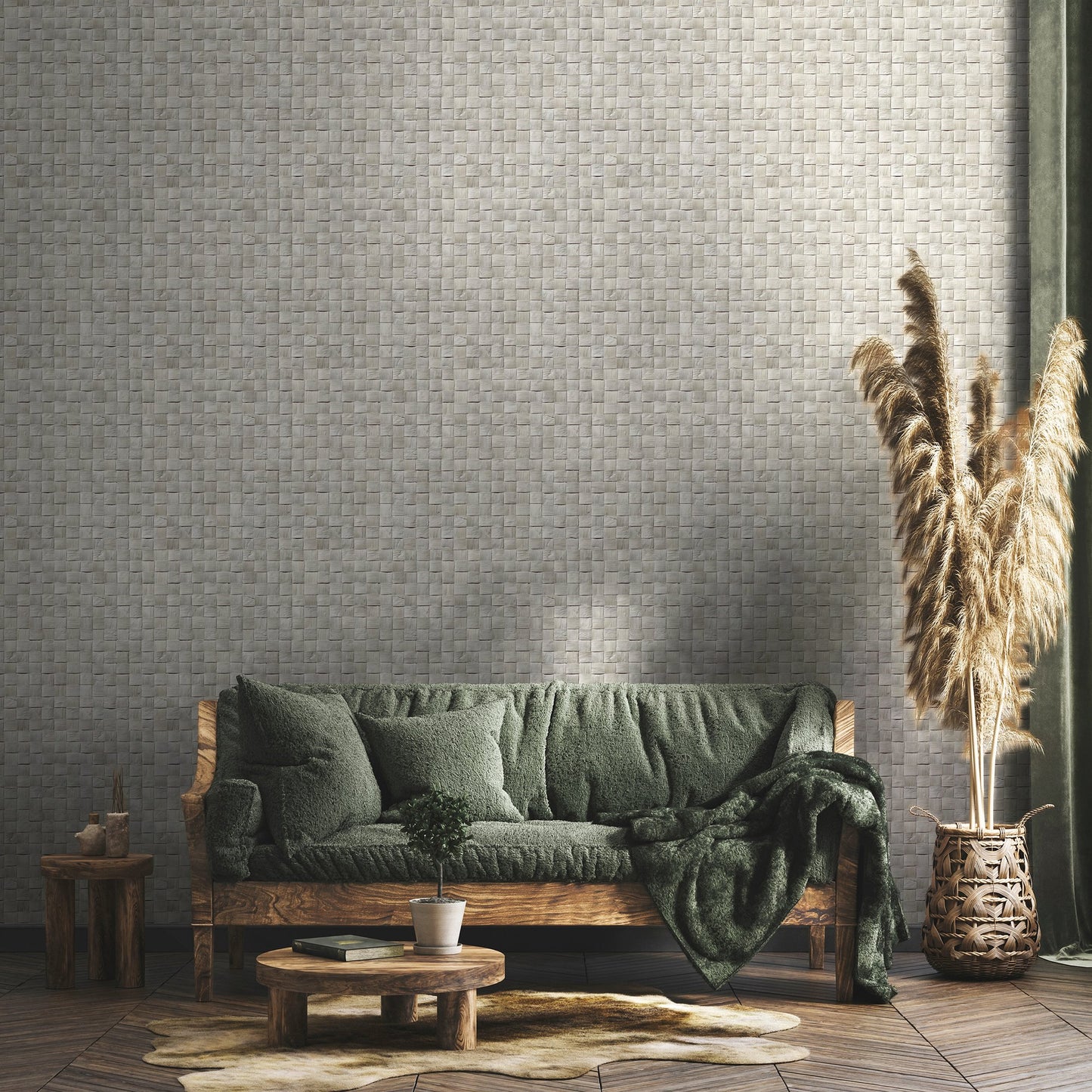 GALERIE WALLCOVERINGS The Woods and Wicker    Silver - Grey   - 45741