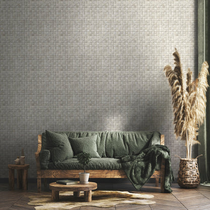 GALERIE WALLCOVERINGS The Woods and Wicker    Silver - Grey   - 45741