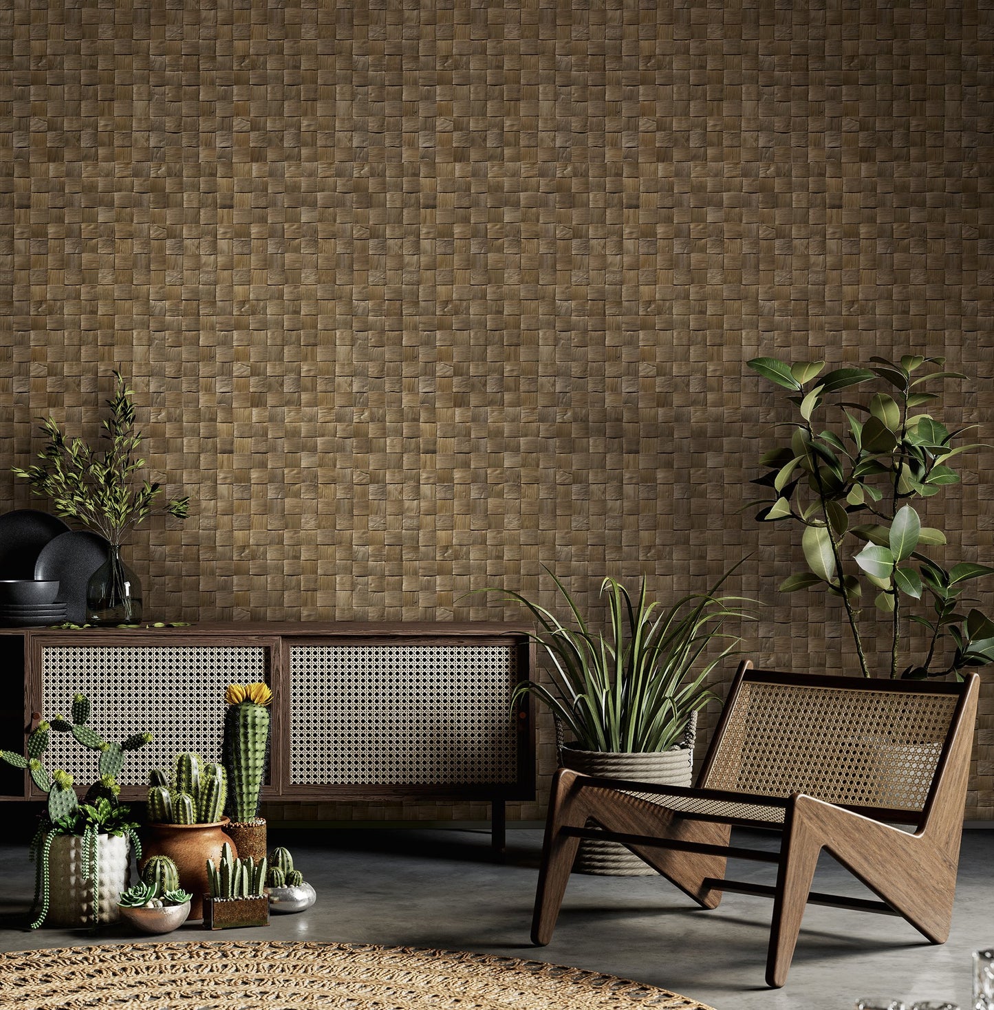 GALERIE WALLCOVERINGS The Woods and Wicker    Bronze - Brown   - 45742
