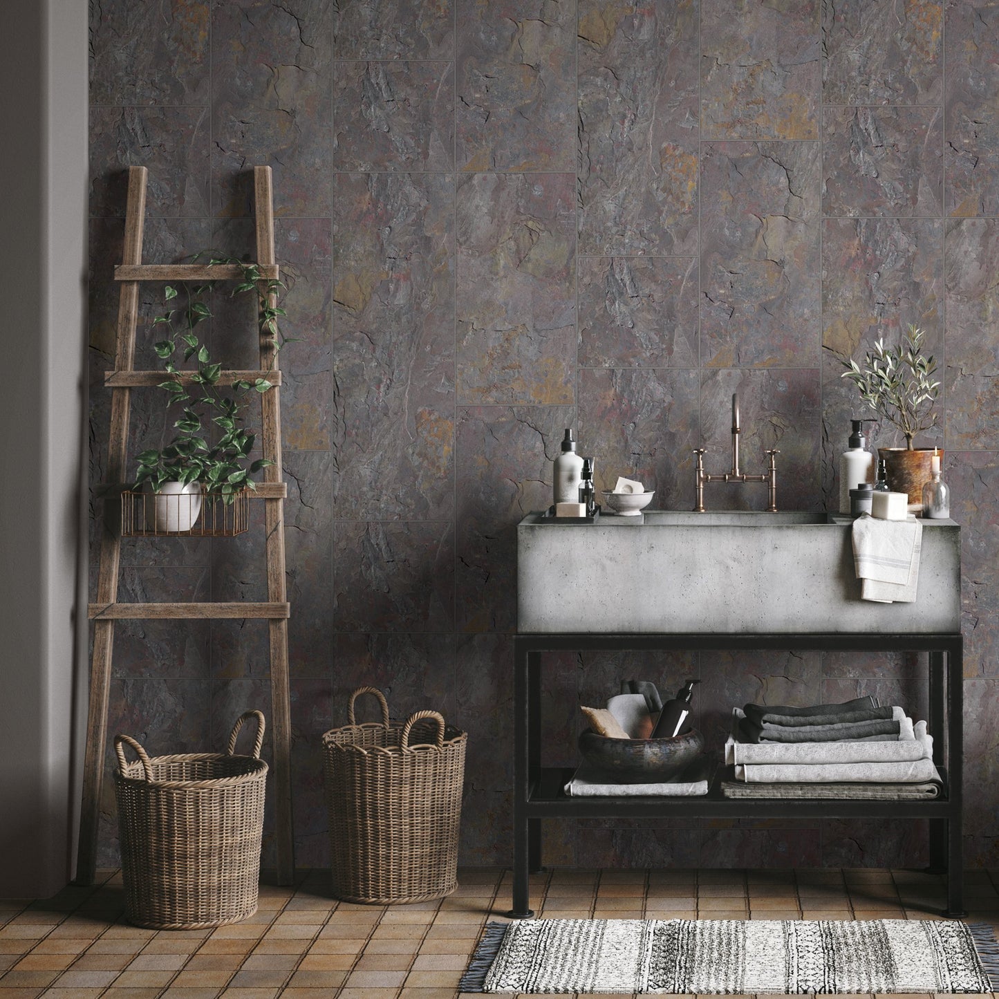 GALERIE WALLCOVERINGS The Bricks And More    Silver - Grey   - 45764