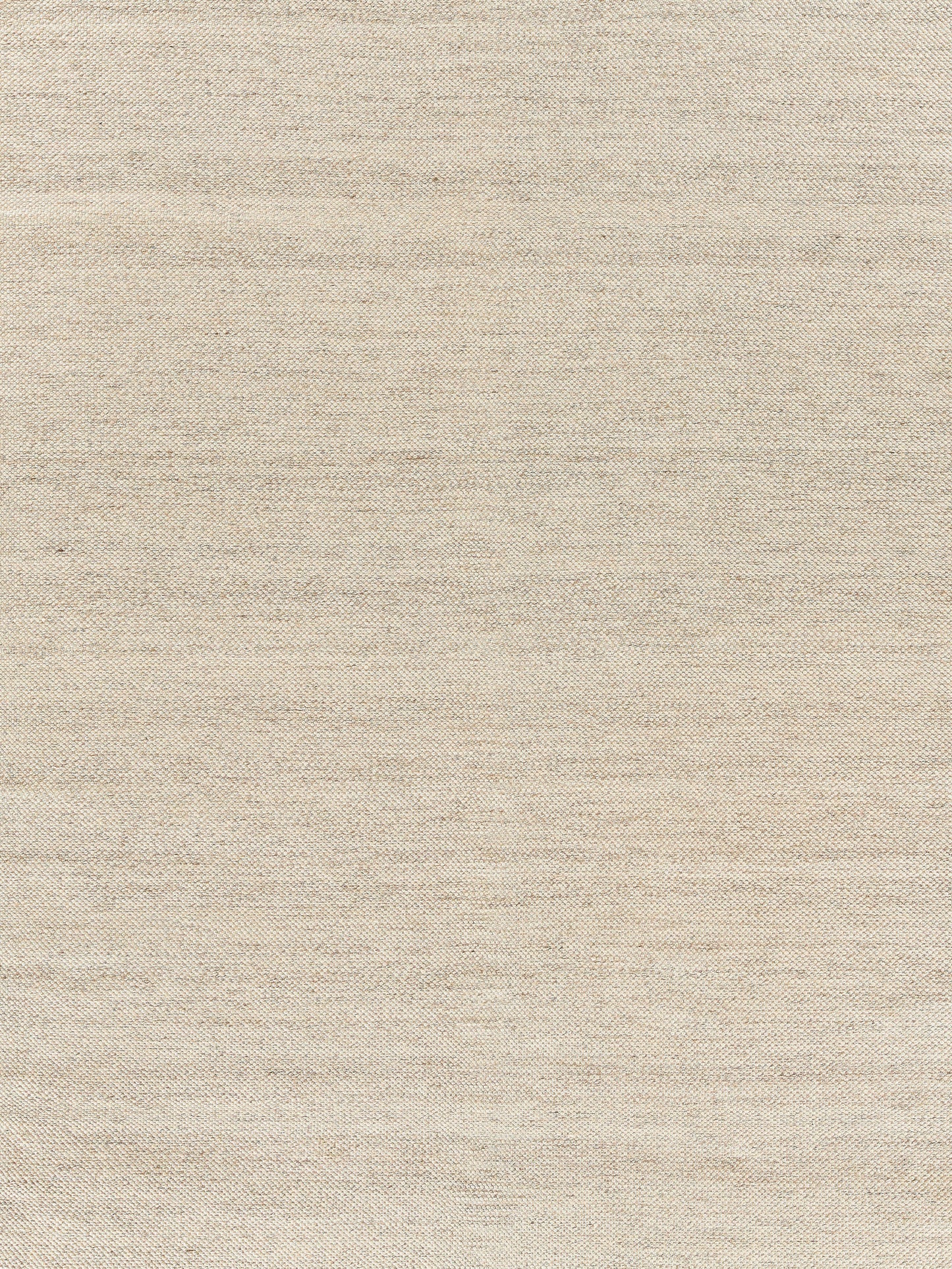 Beige rug with linen-like texture and a natural weave pattern on a soft neutral background.