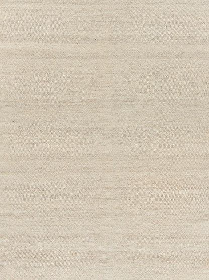 Beige rug with visible weave; natural, hand loomed indoor rug, 5'6" x 7'6