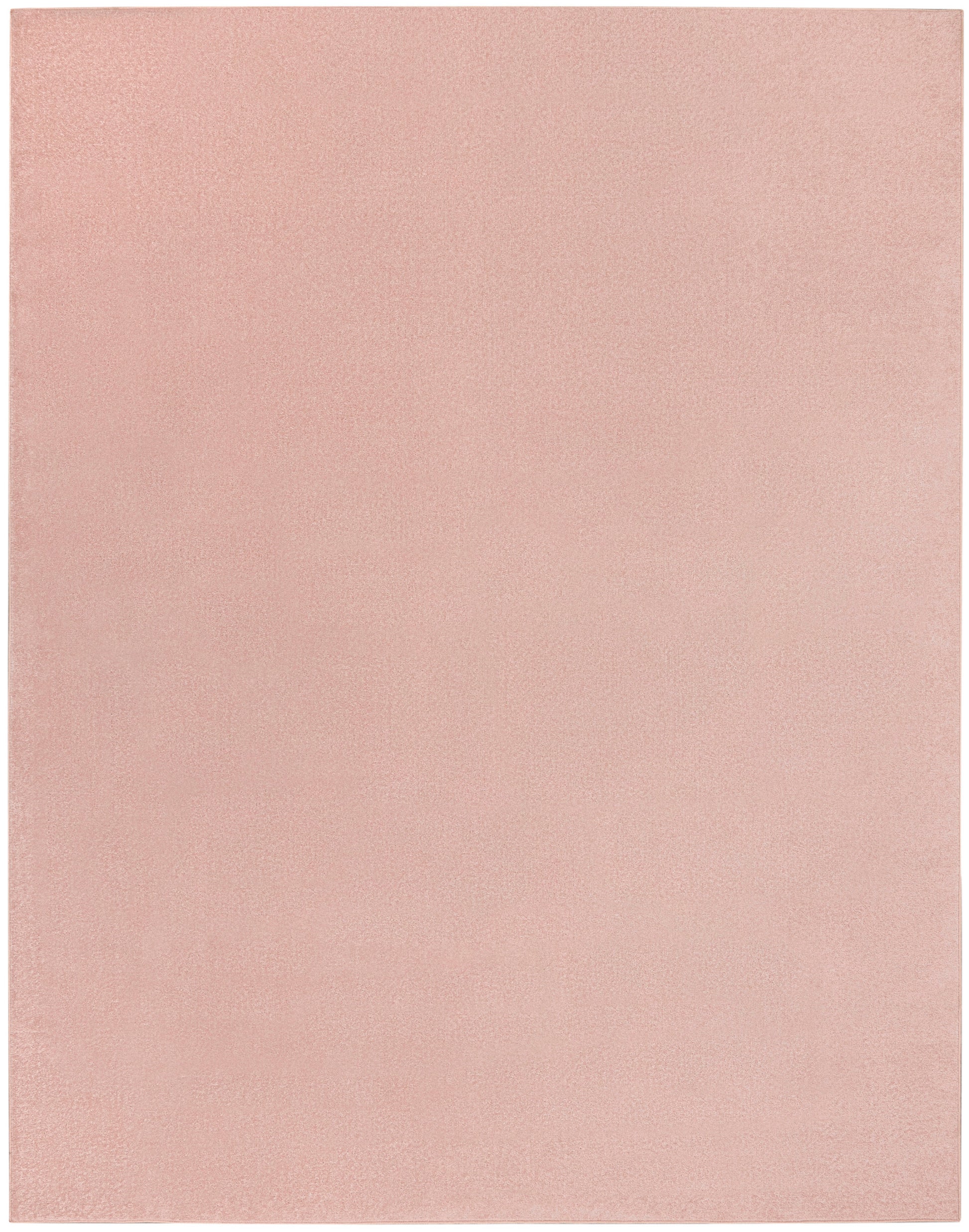 Dusty rose pink textured outdoor rug, rectangular, 9' x 12'.