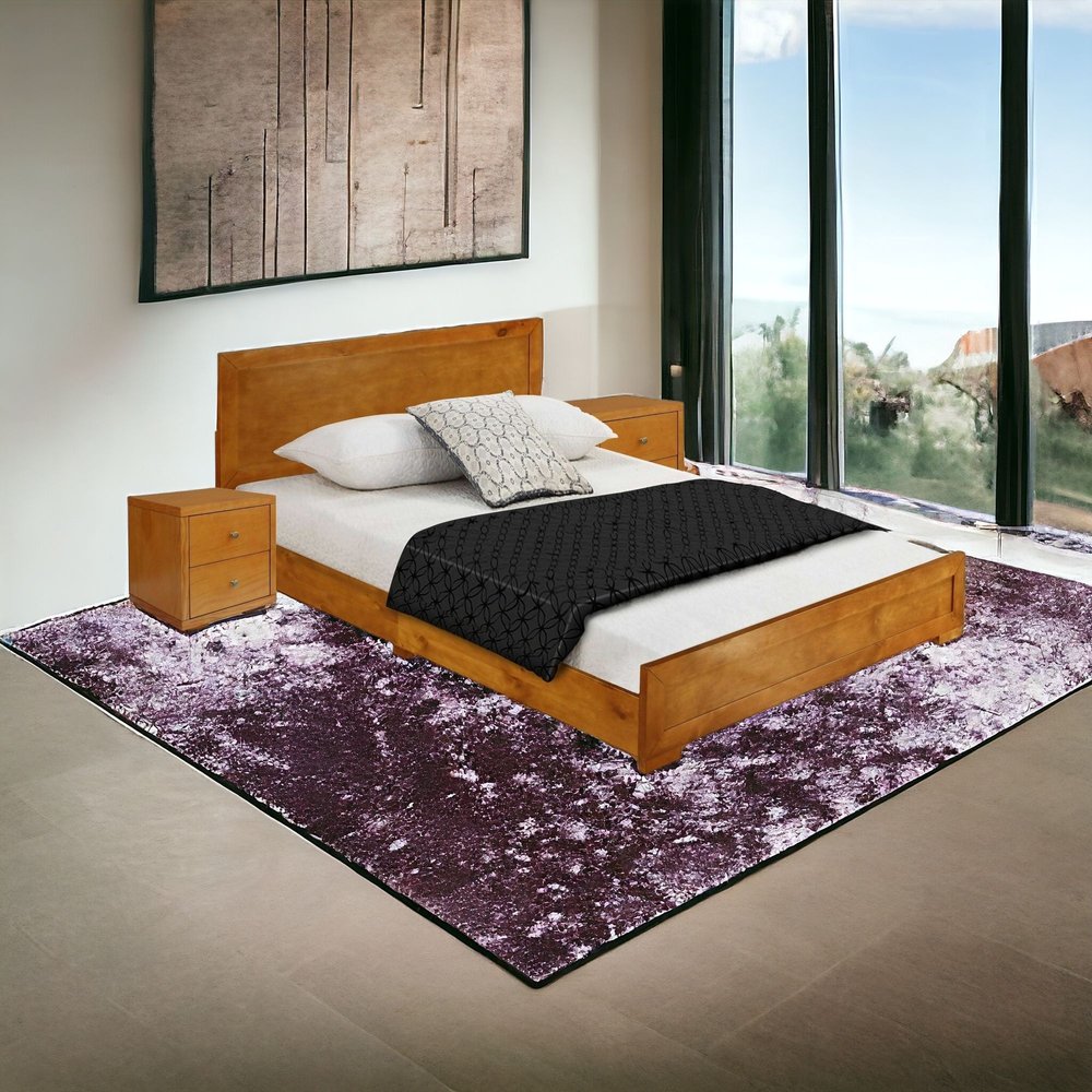 Moma Black Wood Platform Twin Bed With Nightstand