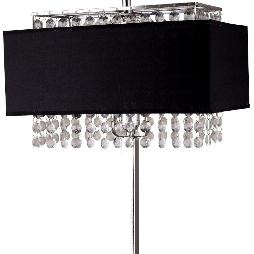 28" Silver Bedside Lamp With Shade