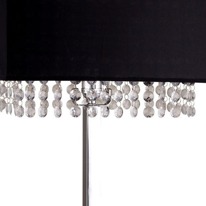 28" Silver Bedside Lamp With Shade