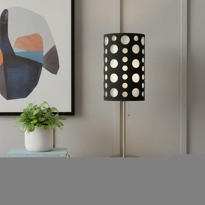33" Black Metal Novelty Black and White Drum Shade