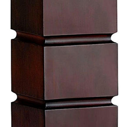 27" Brown Bedside Table Lamp With White Shade