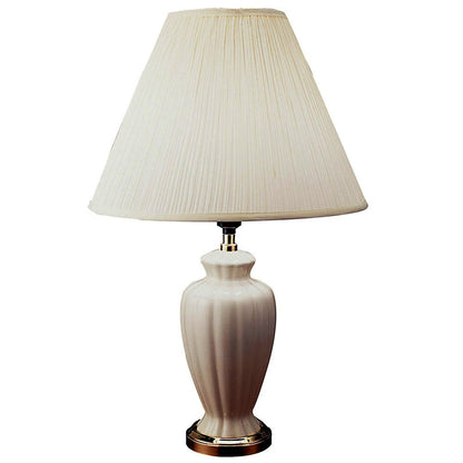26" Gold Urn Bedside Lamp With Empire Shade