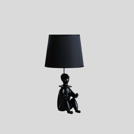 21? Black Sculptural Clown Phone Holder Desk Lamp