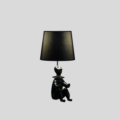 21? Black Sculptural Clown Phone Holder Desk Lamp