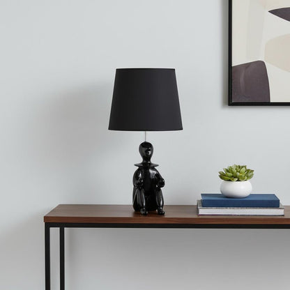 21? Black Sculptural Clown Phone Holder Desk Lamp