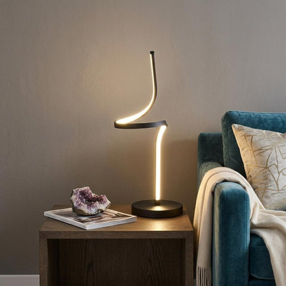 22" Black Bedside Led Table Lamp