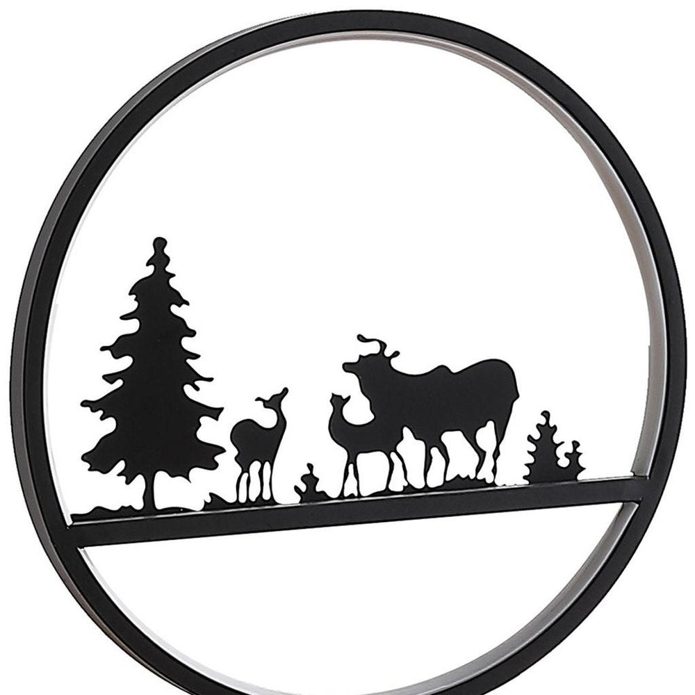 13" Black Bedside Led Table Lamp