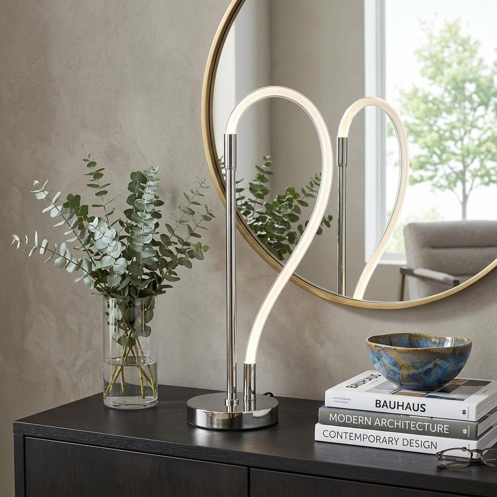 21" Gold Bedside Led Table Lamp