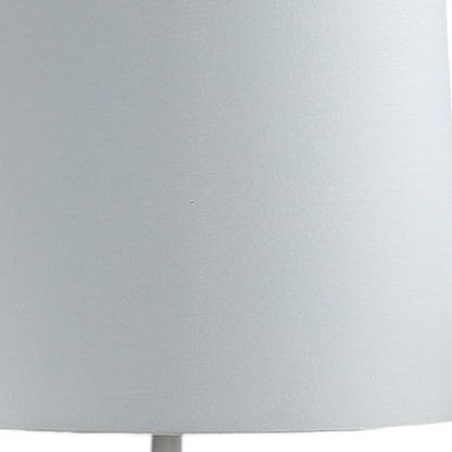 17" White Pineapple Table Lamp With Empire Shade