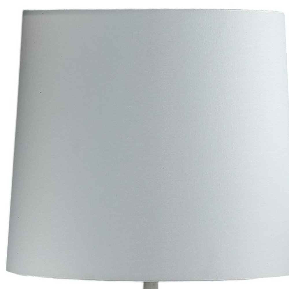 17" White Pineapple Table Lamp With Empire Shade