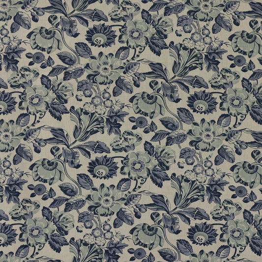 SCHUMACHER  RAOUL TEXTILES MICHEL PRINTS PRINTS INDIGO   - 468U59