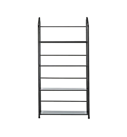 49" Black Metal Four Tier Bookcase