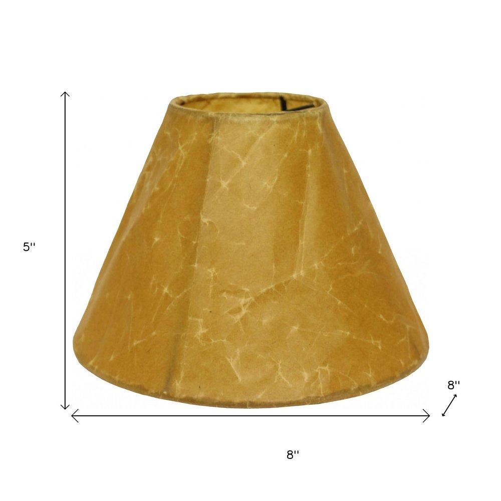 Brown Crinkle Oil Paper Print Empire Lamp Shade