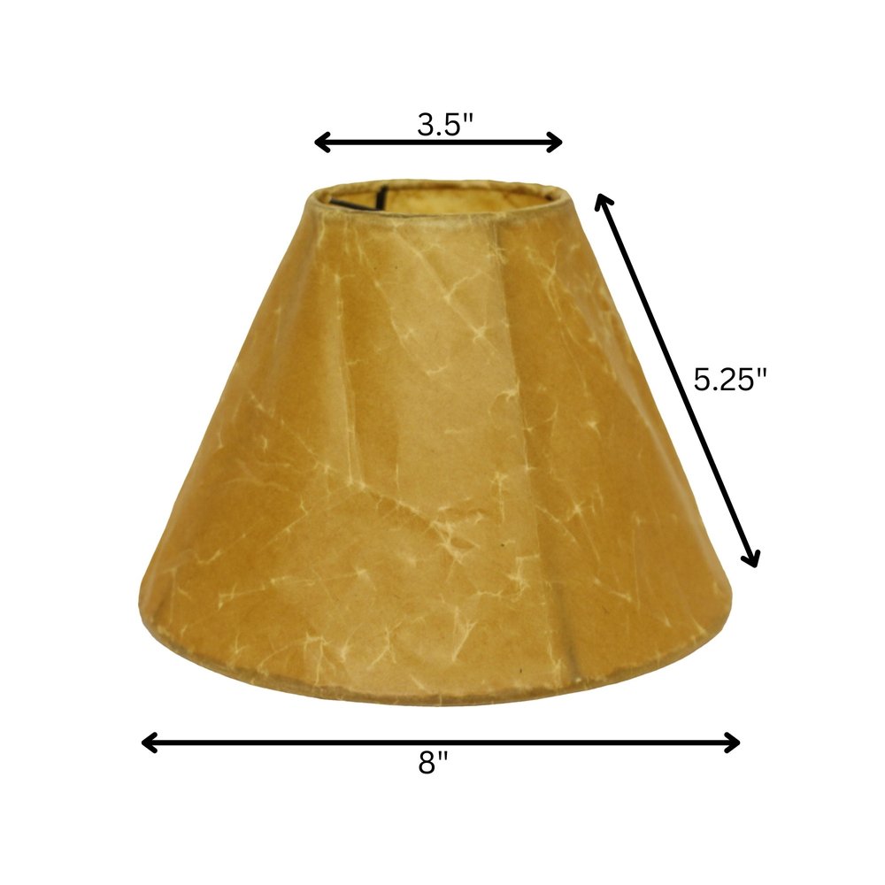 Brown Crinkle Oil Paper Print Empire Lamp Shade