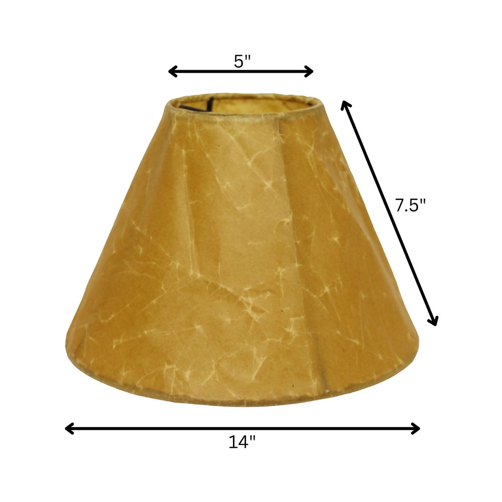 Brown Crinkle Oil Paper Empire Lamp Shade