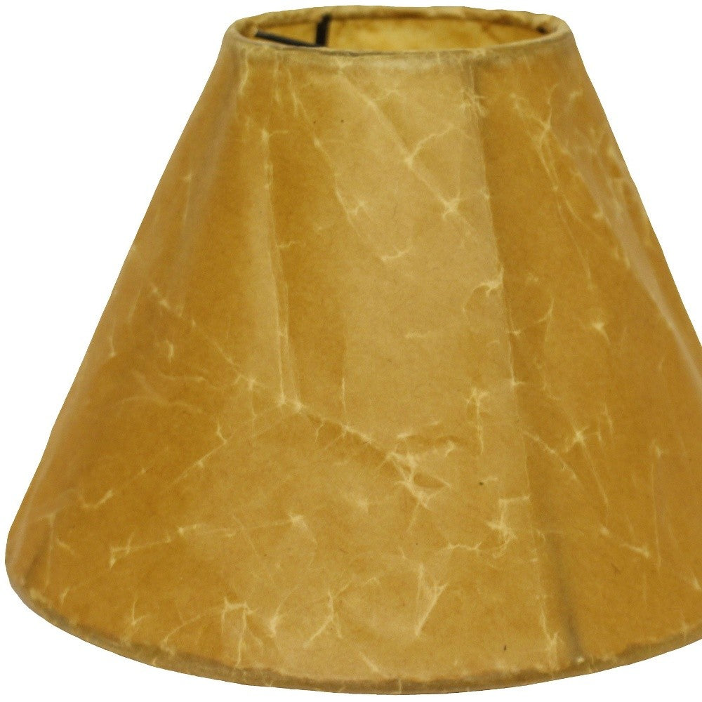 18" Brown Slanted Empire Crinkle Oil Paper Lampshade