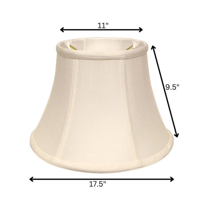 White Monay Shantung Silk Drum Lamp Shade