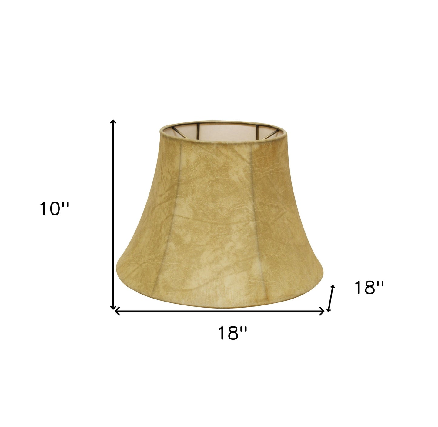 18" Faux Snakeskin Shallow Drum Parchment Lampshade