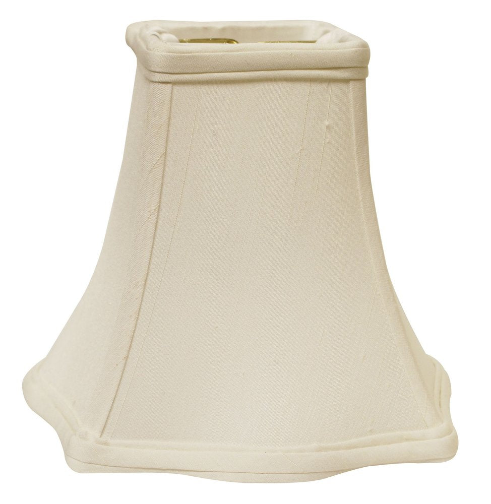 White Monay Shantung Silk Square Lamp Shade