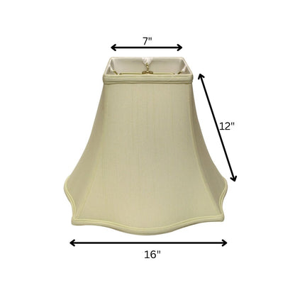 Ivory Monay Shantung Silk Square Lamp Shade