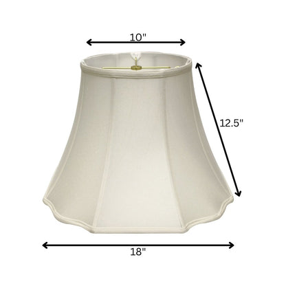 White Monay Shantung Silk Bell Lamp Shade