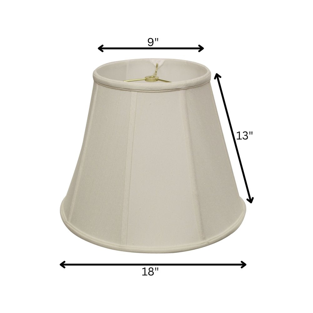 White Monay Shantung Silk Empire Lamp Shade