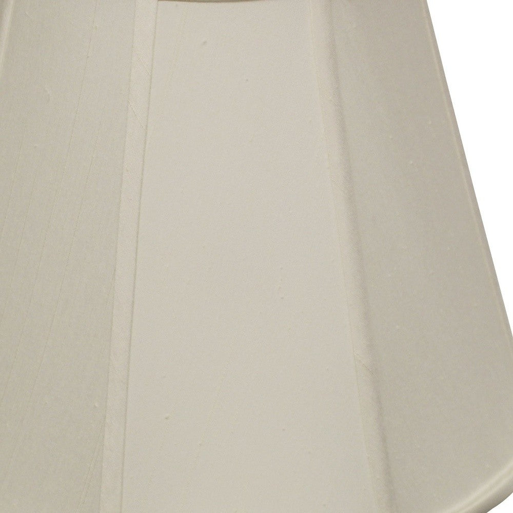 18" White Slanted Empire Monay Shantung Lampshade