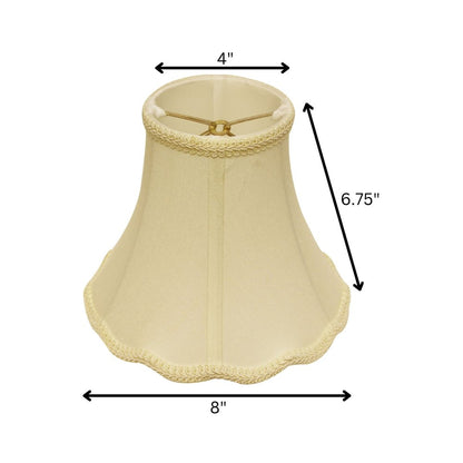 Ivory Monay Shantung Silk Bell Lamp Shade