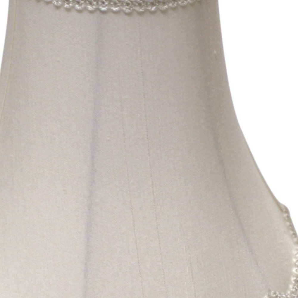 White Monay Shantung Silk Bell Lamp Shade