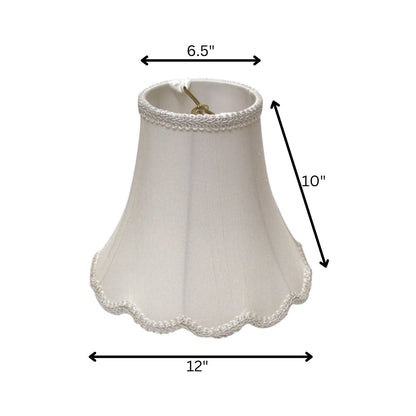 White Monay Shantung Silk Bell Lamp Shade