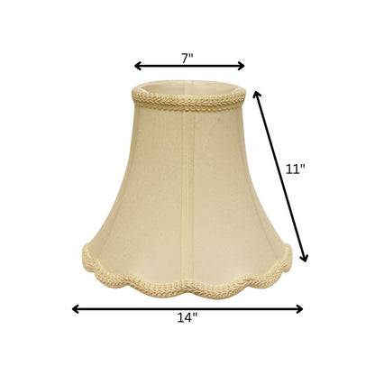 Ivory Monay Shantung Silk Bell Lamp Shade