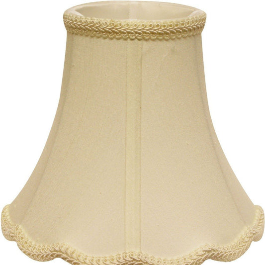 Ivory Monay Shantung Silk Bell Lamp Shade
