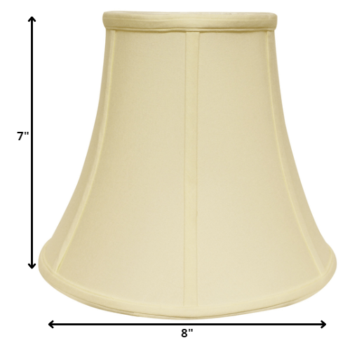 8" Ivory Premium Bell No Slub Lampshade