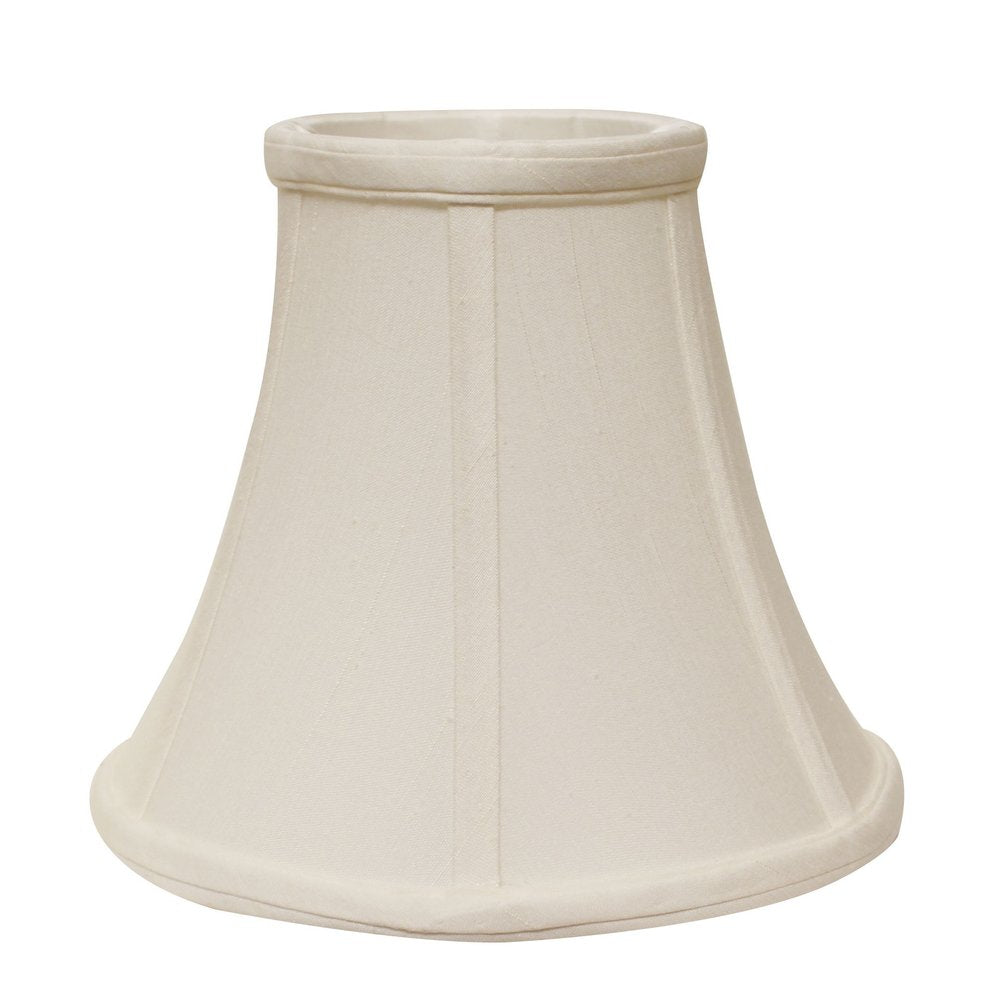 White Monay Shantung Silk Bell Lamp Shade