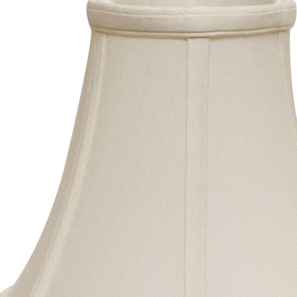 White Monay Shantung Silk Bell Lamp Shade