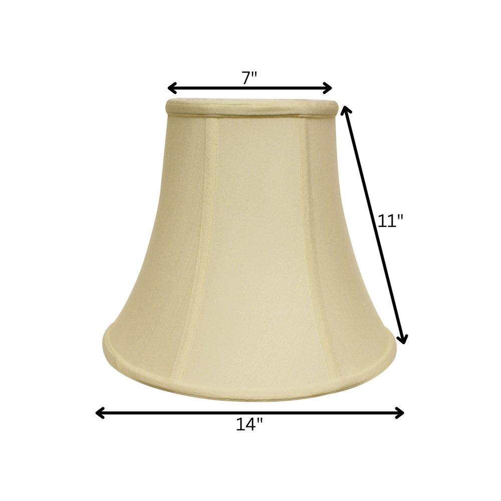 Ivory Monay Shantung Silk Bell Lamp Shade