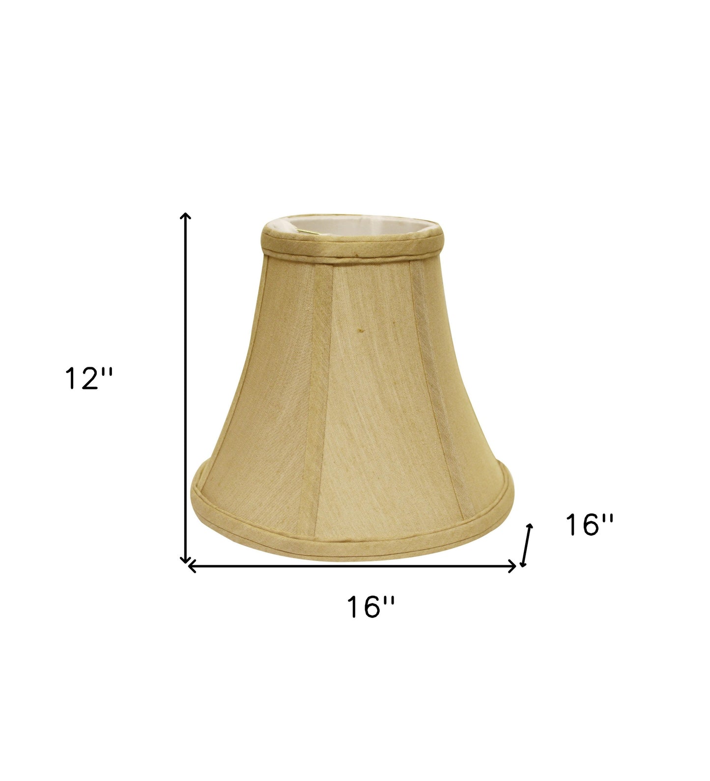 16" Pale Brown Premium Bell No Slub Lampshade