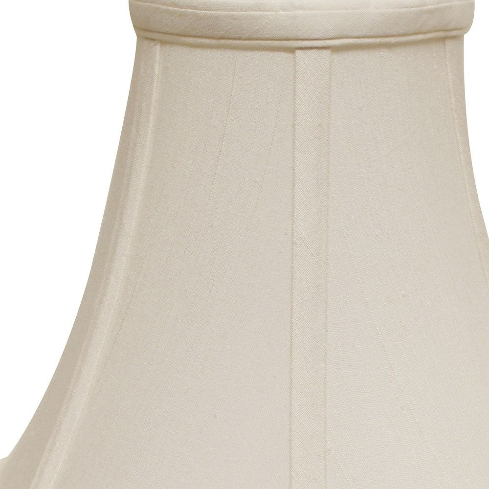 16" White Premium Bell Monay Shantung Lampshade