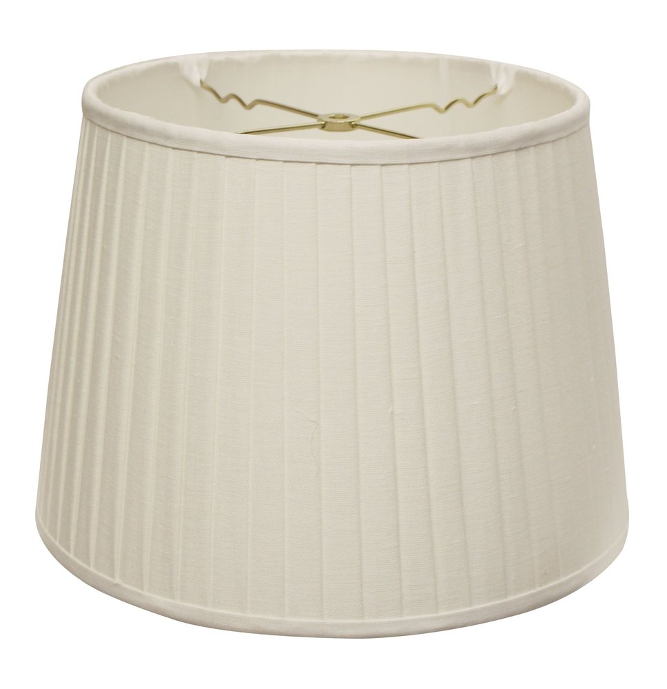 White Linen Pleated Empire Lamp Shade